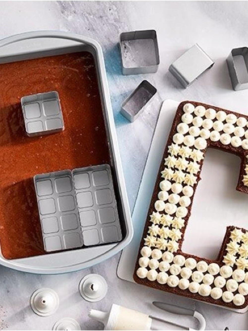 Pampered Chef Numbers and Letters Cake pan set